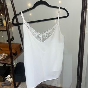 SHEIN V Back Lace Trim Cami Top M